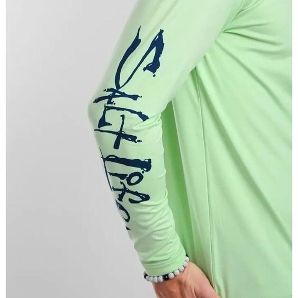 Salt Life Watermans Trifecta Performance T Shirt Mens Size Large Pistachio Green - Picture 12 of 14